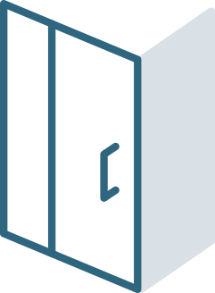 frente ducha - 1 fijo + 1 corredera