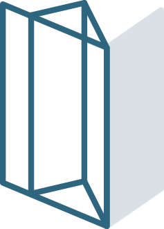 frente ducha - 1 plegable