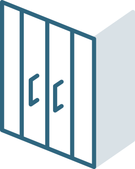 frente ducha - 2 fijos + 2 correderas