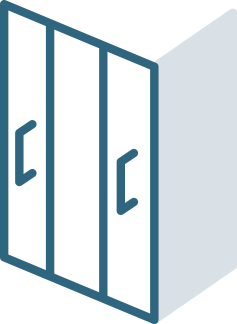 frente ducha - 3 correderas