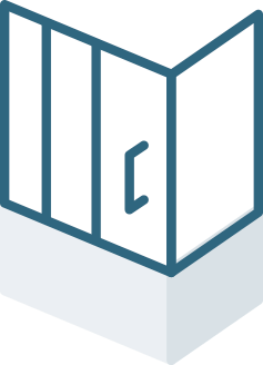 mampara bañera - 1 fijo + 2 correderas