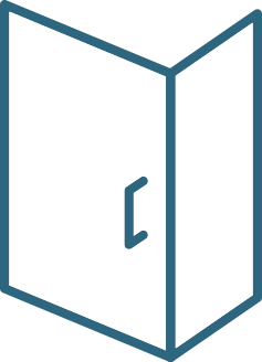 mampara ducha - 1 abatible