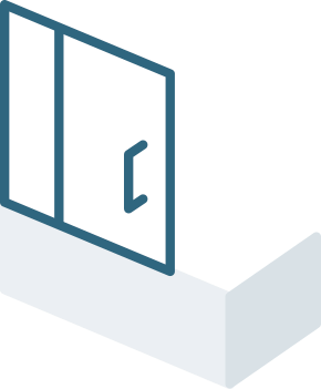 panel banera - 1 fijo + 1 abatible